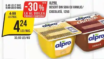 Mega Image ALPRO Desert din soia cu vanilie/ ciocolată Ofertă