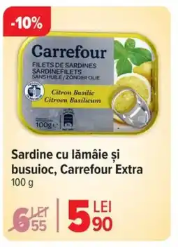 Carrefour Sardine cu lămâie şi busuioc, Carrefour Extra Ofertă