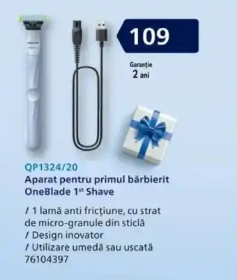 Selgros QP1324/20 Aparat pentru primul bărbierit OneBlade 1st Shave Ofertă