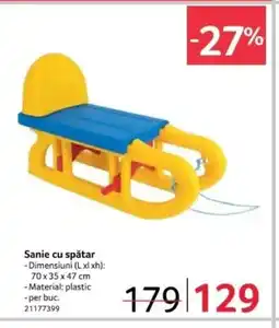 Selgros Sanie cu spătar Ofertă
