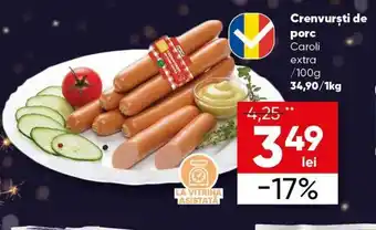PROFI Crenvursti de porc Caroli Ofertă