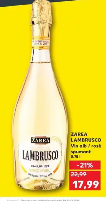 Kaufland ZAREA LAMBRUSCO Vin alb / rosé spumant Ofertă