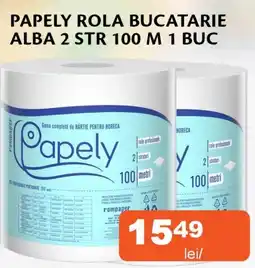 Unicarm Papely rola bucatarie alba 2 str 100 m 1 buc Ofertă