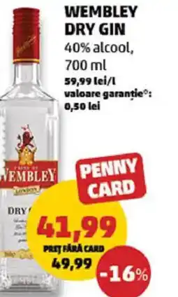 Penny Wembley dry gin Ofertă