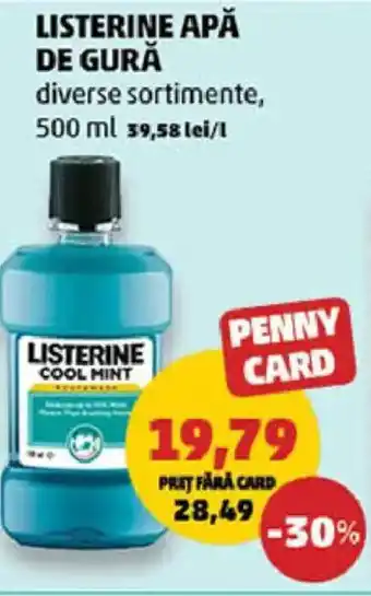 Penny LISTERINE Apă de gură Ofertă