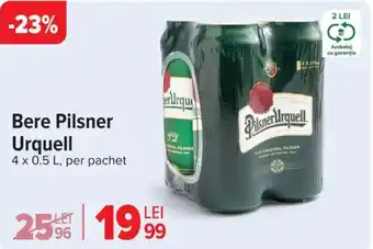 Carrefour Bere Pilsner Urquell Ofertă