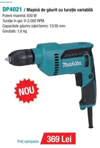 Makita MAKITA DP4021 / Maşină de găurit cu turație variabilă Ofertă