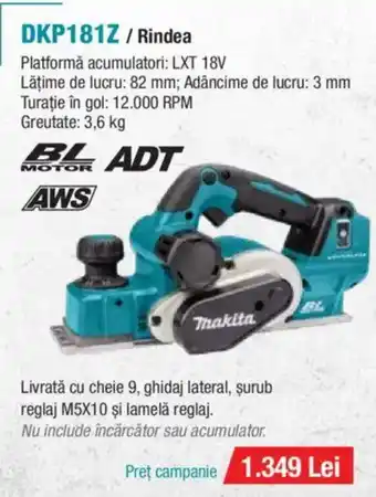 Makita MAKITA DKP181Z/Rindea Ofertă