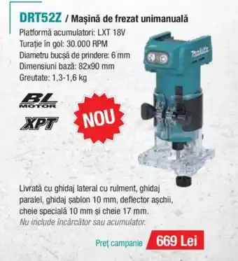 Makita MAKITA DRT52Z / Maşină de frezat unimanuală Ofertă