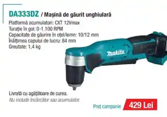 Makita MAKITA DA333DZ/Maşină de găurit unghiulară Ofertă