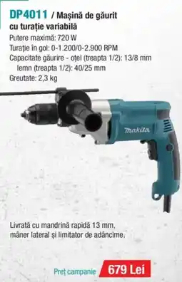 Makita MAKITA DP4011 / Maşină de găurit cu turație variabilă Ofertă