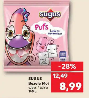 Kaufland SUGUS Bezele Moi tubes/twists Ofertă