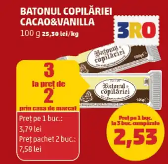 Penny Batonul Copilăriei cacao&vanilla Ofertă