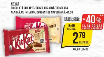 Mega Image KITKAT Ciocolată cu lapte Ofertă