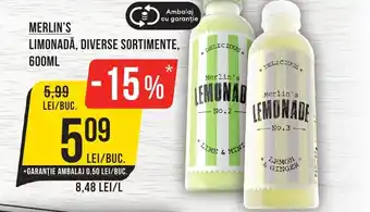 Mega Image MERLIN'S Limonadă Ofertă