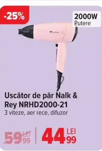 Carrefour Uscător de păr Nalk & Rey NRHD2000-21 Ofertă