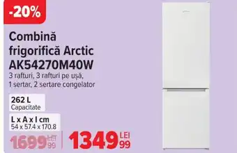 Carrefour Combinǎ frigorifică Arctic AK54270M40W Ofertă