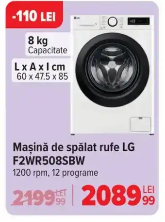 Carrefour Maşină de spălat rufe LG F2WR508SBW Ofertă