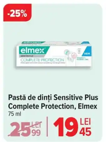 Carrefour Market Pastă de dinți Sensitive Plus Complete Protection, Elmex Ofertă