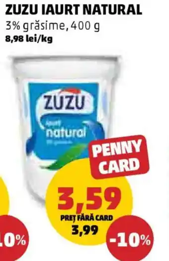 Penny Zuzu iaurt natural Ofertă