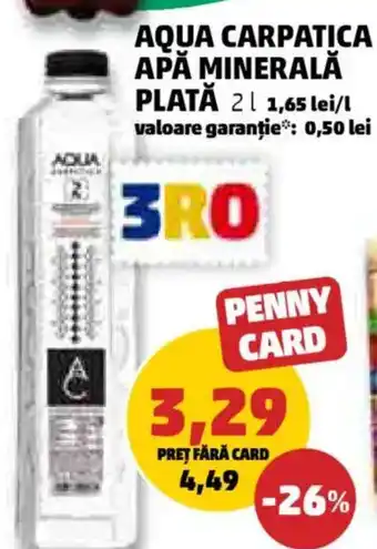 Penny Aqua carpatica apă minerală plată Ofertă