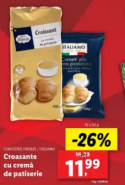 Lidl CONFISERIE FIRENZE / ITALIAMO Croasante cu cremă de patiserie Ofertă