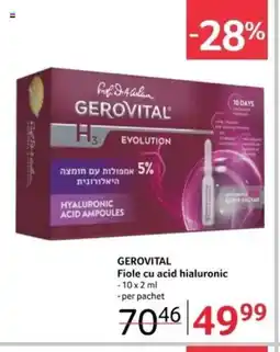 Selgros GEROVITAL Fiole cu acid hialuronic Ofertă