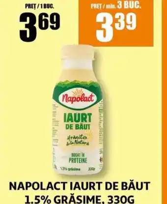 Auchan NAPOLACT Iaurt de băut 1.5% grăsime Ofertă