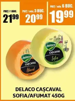 Auchan DELACO Cascaval sofia/afumat Ofertă