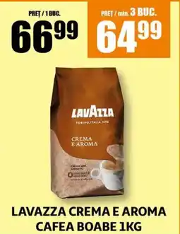 Auchan LAVAZZA Crema e aroma cafea boabe Ofertă