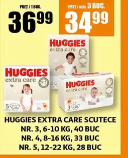 Auchan HUGGIES Extra care scutece Ofertă