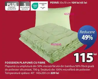 JYSK Fosseken plapumă cu fibre Ofertă