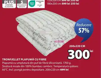 JYSK Tronfjellet plapumă cu fibre Ofertă