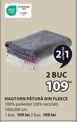 JYSK Hagtorn pătură din fleece Ofertă