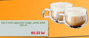 Vivre Set 2 cesti capuccino Judge, pereti dubli Ofertă