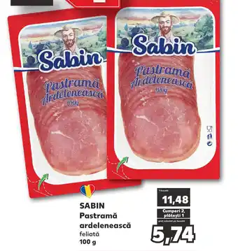 Kaufland SABIN Pastramă ardelenească feliată Ofertă