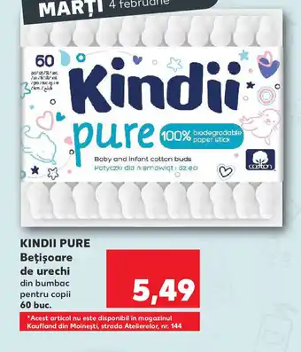 Kaufland KINDII PURE Beţişoare de urechi Ofertă