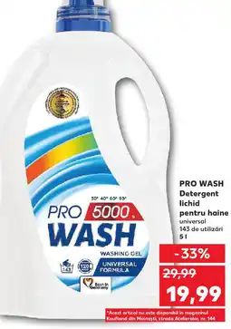 Kaufland PRO WASH Detergent lichid pentru haine Ofertă