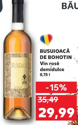 Kaufland BUSUIOACĂ DE BOHOTIN Vin rosé demidulce Ofertă