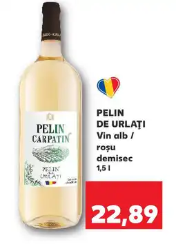 Kaufland PELIN DE URLAŢI Vin alb / roşu demisec Ofertă