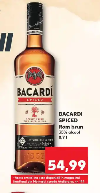 Kaufland BACARDI SPICED Rom brun Ofertă