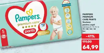 Kaufland PAMPERS PREMIUM CARE PANTS Scutece pentru copii Ofertă