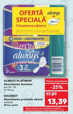 Kaufland ALWAYS PLATINUM Absorbante feminine Ofertă