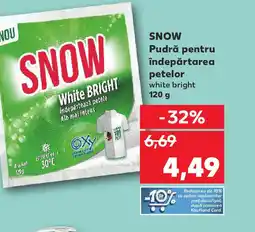 Kaufland SNOW Pudră pentru îndepărtarea petelor white bright Ofertă