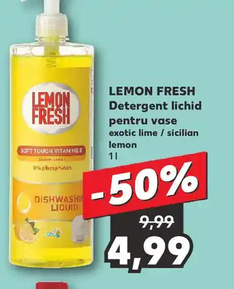 Kaufland LEMON FRESH Detergent lichid pentru vase Ofertă