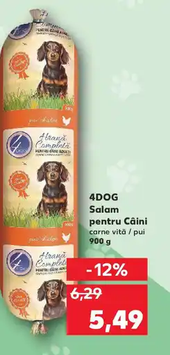 Kaufland 4DOG Salam pentru Câini carne vită / pui Ofertă