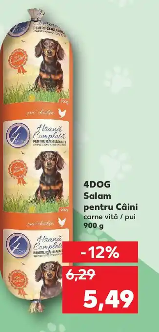 Kaufland 4DOG Salam pentru Câini carne vită / pui Ofertă