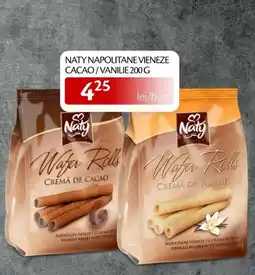 Unicarm Naty napolitane vieneze cacao/vanilie Ofertă