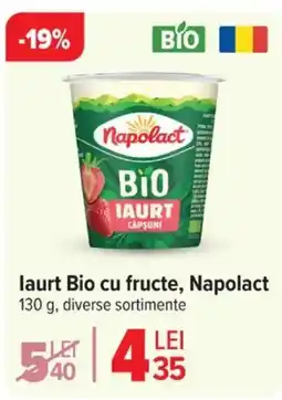 Carrefour laurt Bio cu fructe, Napolact Ofertă