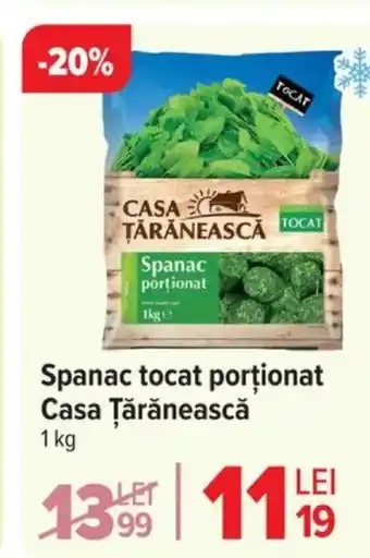 Carrefour Spanac tocat porționat Casa Țărănească Ofertă